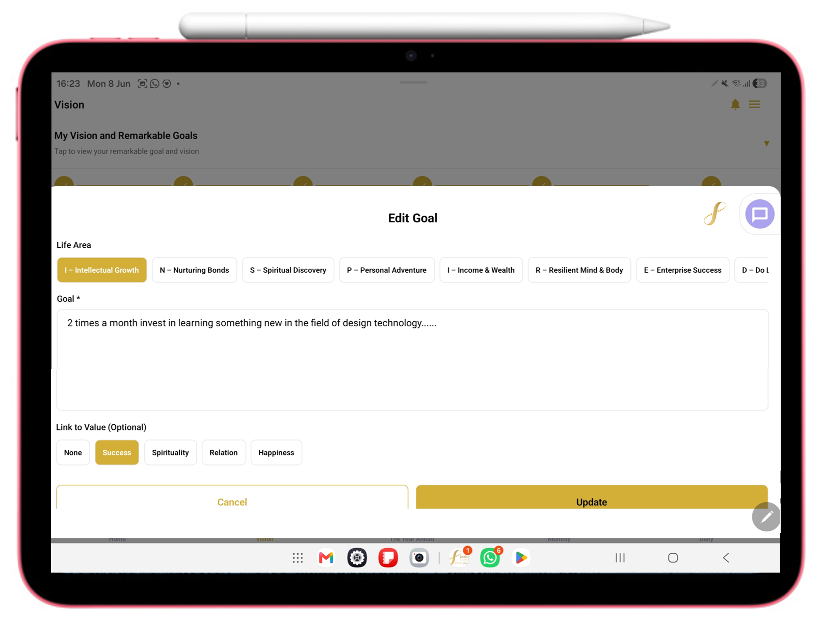 Do Life Planner digital visual dashboard
